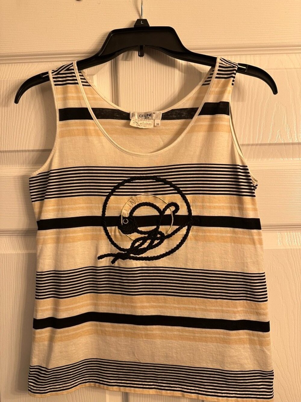 Vintage Nautical Celine Paris Tank Top *Rare*